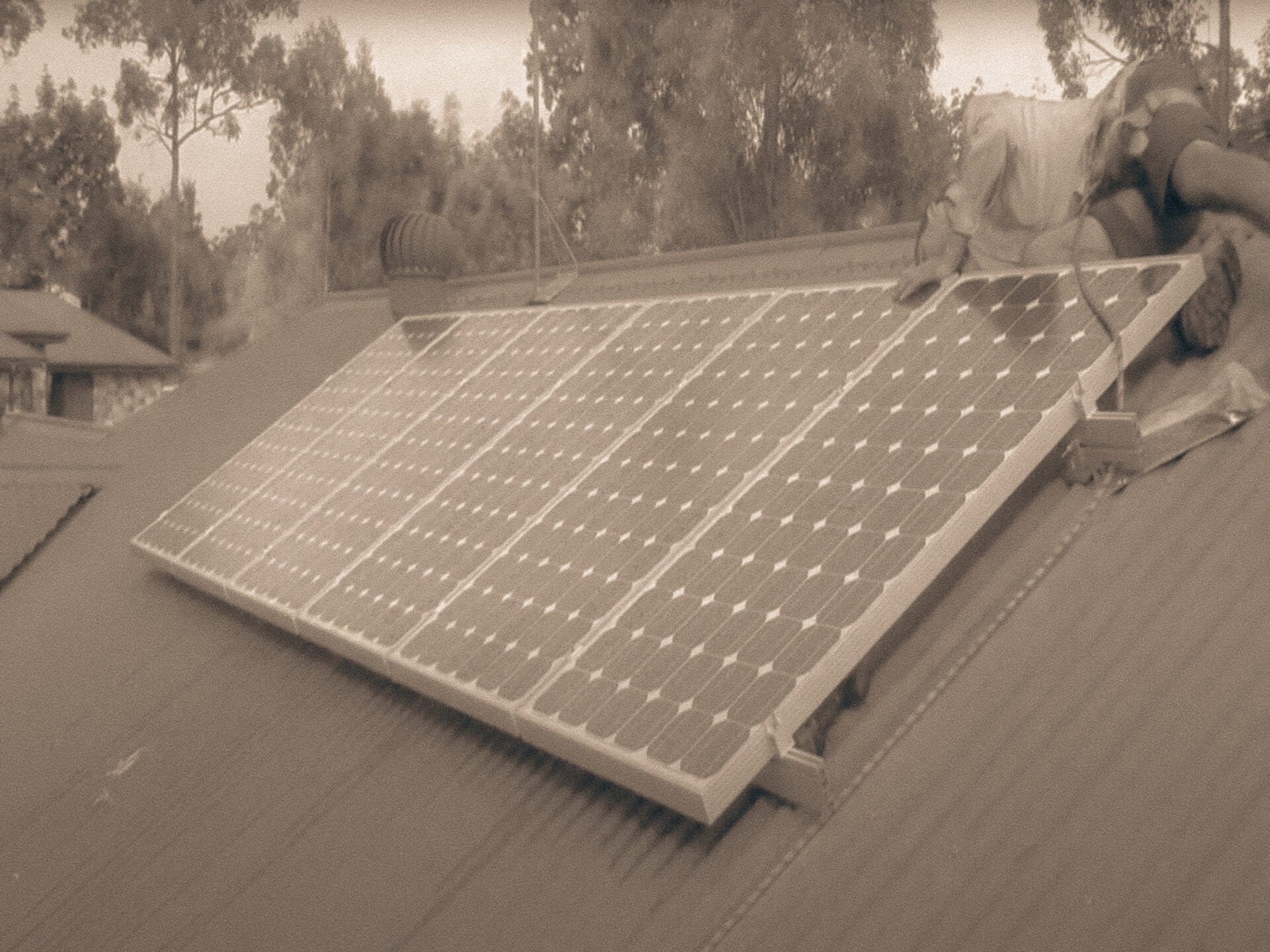 Mark's first solar install 2009