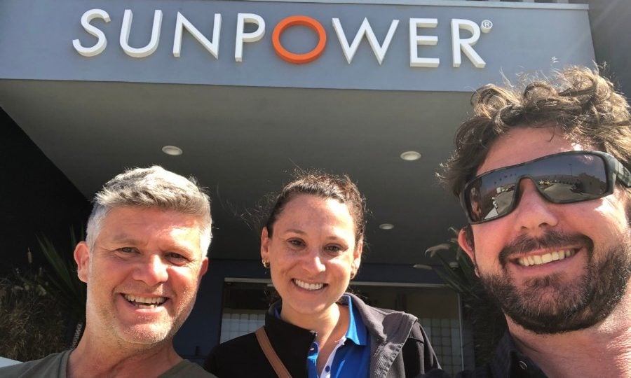 Mark at the Sunpower Mexico plant